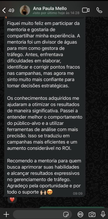 Depoimento Ana Paula Mello - Aumento ROI